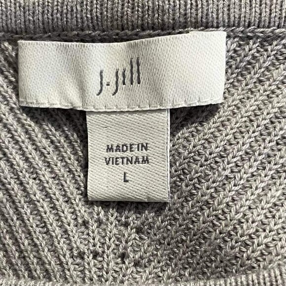 J. Jill Large Gray Top Tunic Crew Neck - Picture 4 of 6